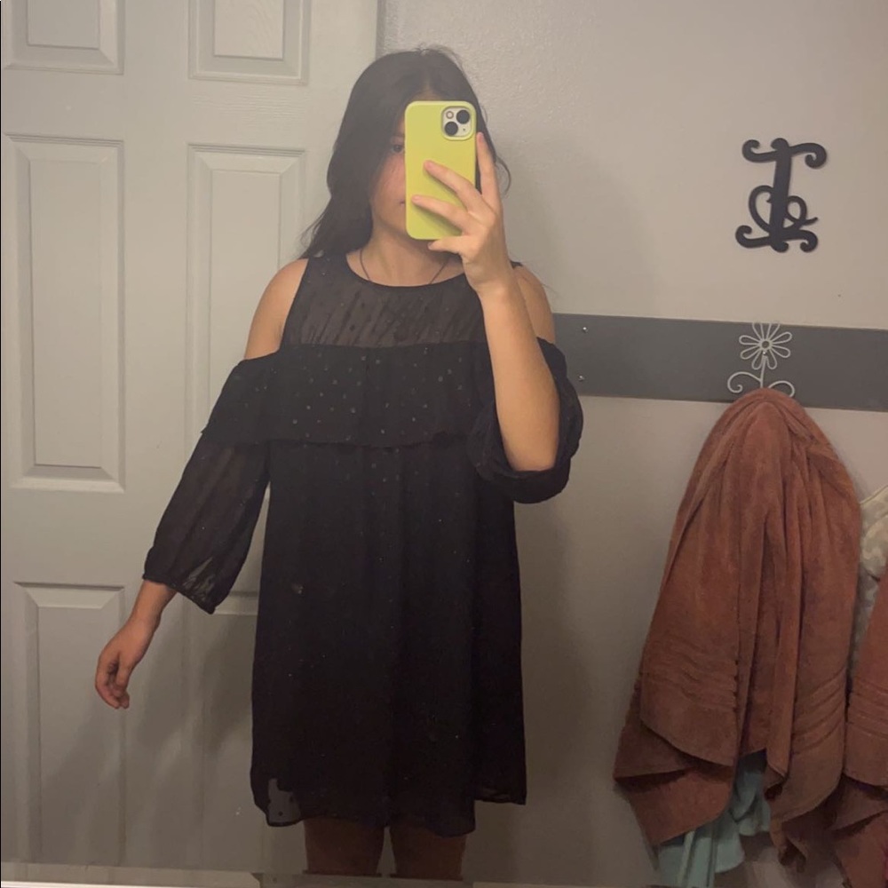 black mesh dress